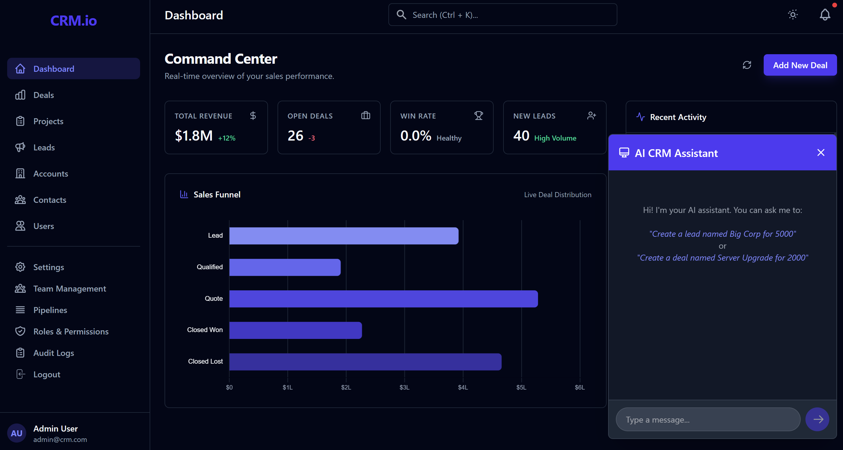The Intelligent CRM: Real-Time, AI-Powered, and Built for Growth